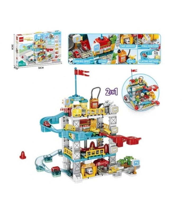 Конструктор 16003 B, "Парковка", 212 деталей, 6 машинок, пакунок малюка