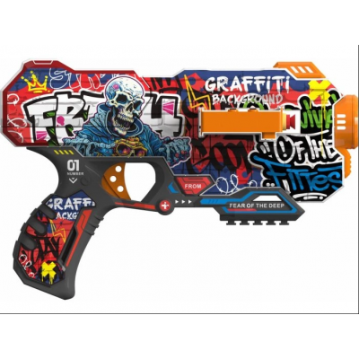 Пистолет с мягкими патронами Граффити, TM "Turbo & Fast", BH151, пакунок малюка
