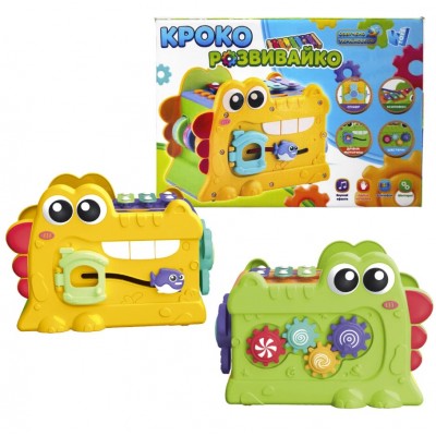 Кроко развивайко 76266 (48) “WToys”, 2 вида, 10 сказок, 10 песен, 10 скороговорок, 10 загадок, спинер, подвижные шестерни, ксилофон, пальчиковые игры