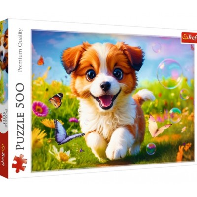 Пазл Trefl Счастливые щенки 500 элементов (37524), пакунок малюка