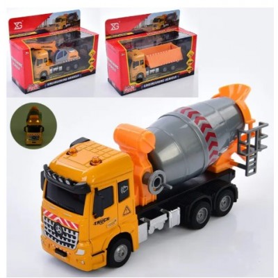 Игрушка стройтехника XG877-A62ABC, металлическая, инерционная, 1:43, 16 см, звук, свет, подвижные детали, пакунок малюка