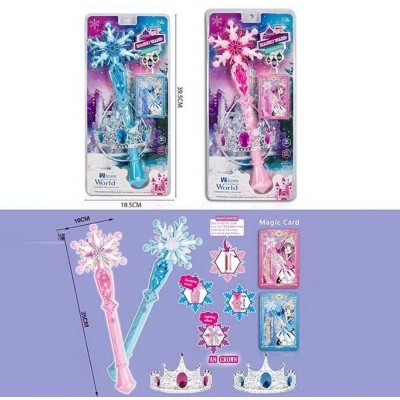 Музыкальная палочка 608 A 33, 2 цвета, диадема, звуковой эффект, подсветка, длина - 35 см, пакунок малюка