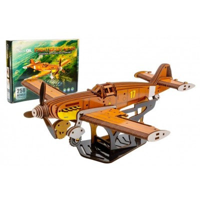 Деревянный 3D конструктор Истребитель Bf 109, пакунок малюка
