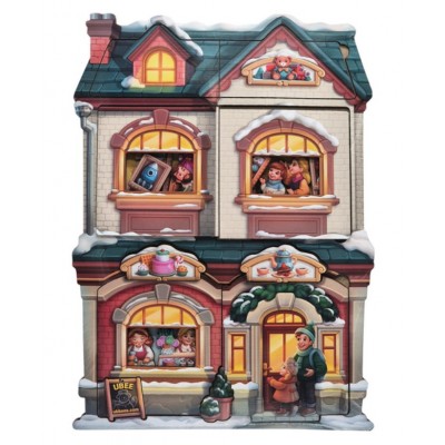 Двухслойный пазл-вкладыш "Магазин игрушек" PSD304 (ПСД304), пакунок малюка