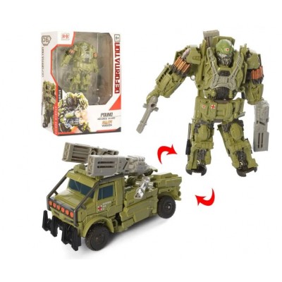 Робот Transformers с аксессуарами (17см, превращаемся в военный транспорт, в коробке) H8001-6, пакунок малюка