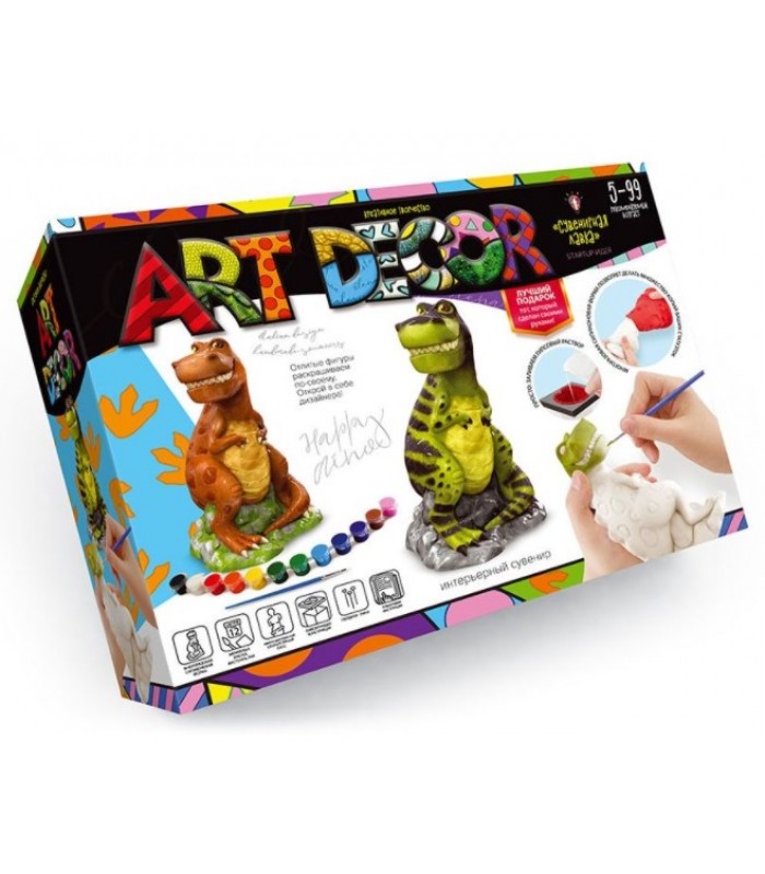 Набор для творчетва Art dekor Динозавр, ARTD-01-04U, для детей от 5 лет, Пакунок малюка