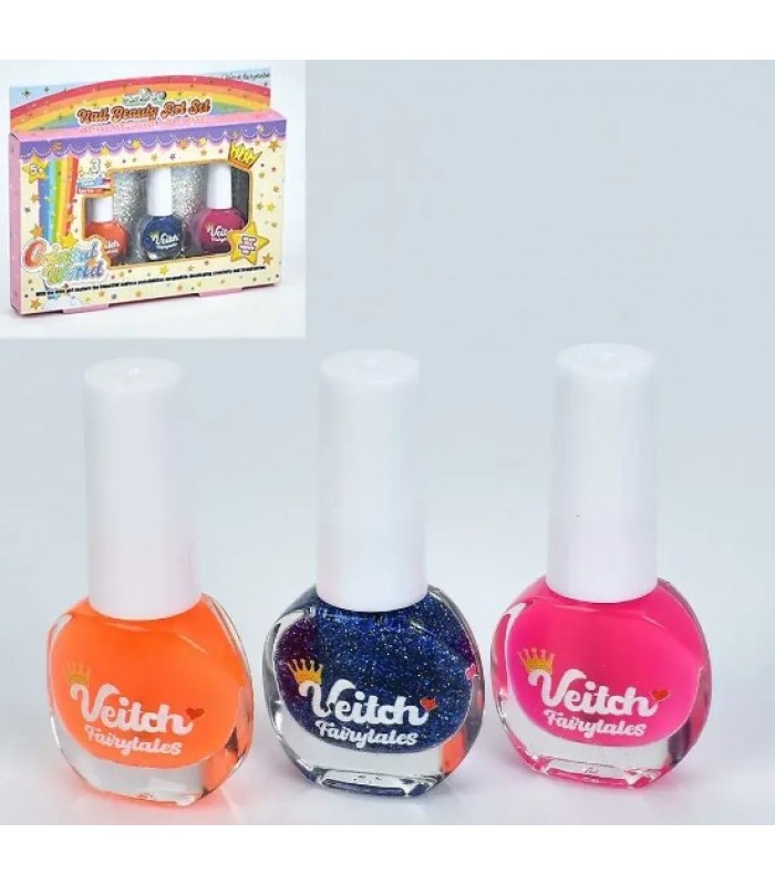 Косметика SR24034-3C лак для ногтей 3 шт., кор., 18-14-2 см., пакунок малюка