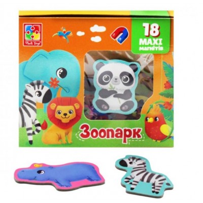 Магниты Мой маленький мир Зоопарк укр Vladi Toys (VT3106-25) для детей от 3 лет, пакунок малюка