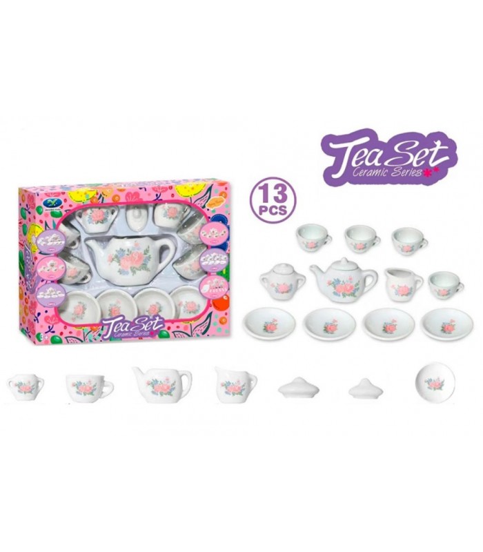 Набор посуды 858-E1 чайный сервиз на 4 персоны, фарфор, 13пр, в кор-ке, 23-18-4,5см, пакунок малюка