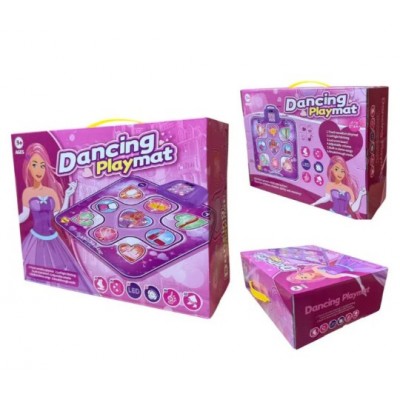 Коврик танцевальный Dancing Playmat с музыкой и подсветкой розовый 2221, пакунок малюка