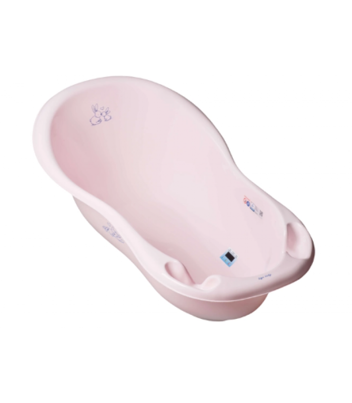 Ванночка детская Зайчики со сливом и термометром для купания малышей, цвет в ассортименте, 102 см, KR-005, для детей от рождения