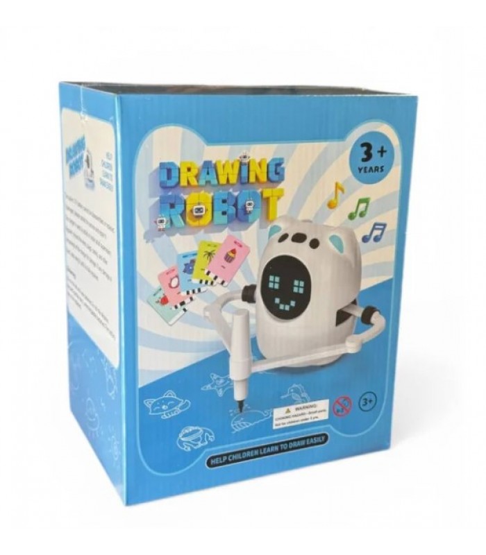 Робот рисующий Drawing Robot (обучает рисовать, с карточками), пакунок малюка