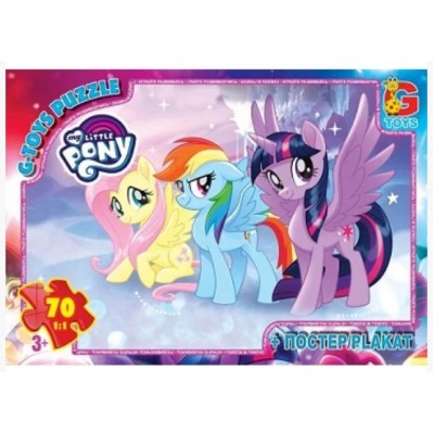 Пазлы из серии My little Pony, 70 элементов, MLP014, для детей от 3 лет, Пакунок малюка