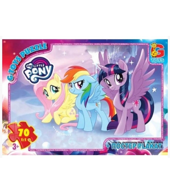 Пазлы из серии My little Pony, 70 элементов, MLP014, для детей от 3 лет, Пакунок малюка