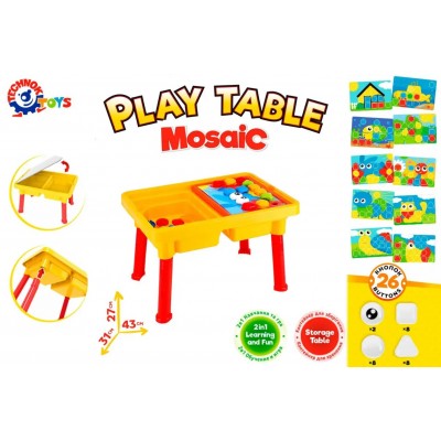 Игровой столик с мозаикой Технок 8140 для детей от 3 лет, пакунок малюка