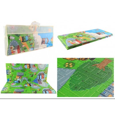 Коврик игровой (ТЕРМО) 2-х сторонний "Дорога и животные" (C-57025), пакунок малюка