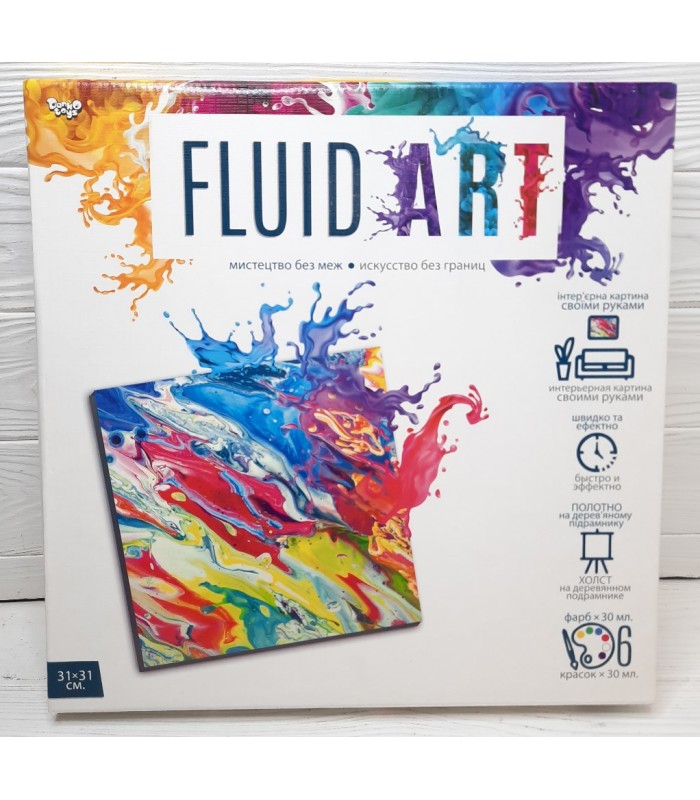 Набор для творчества Картина Флюид арт Fluid art, FA-01-01/04, для детей от 6 лет, Пакунок малюка
