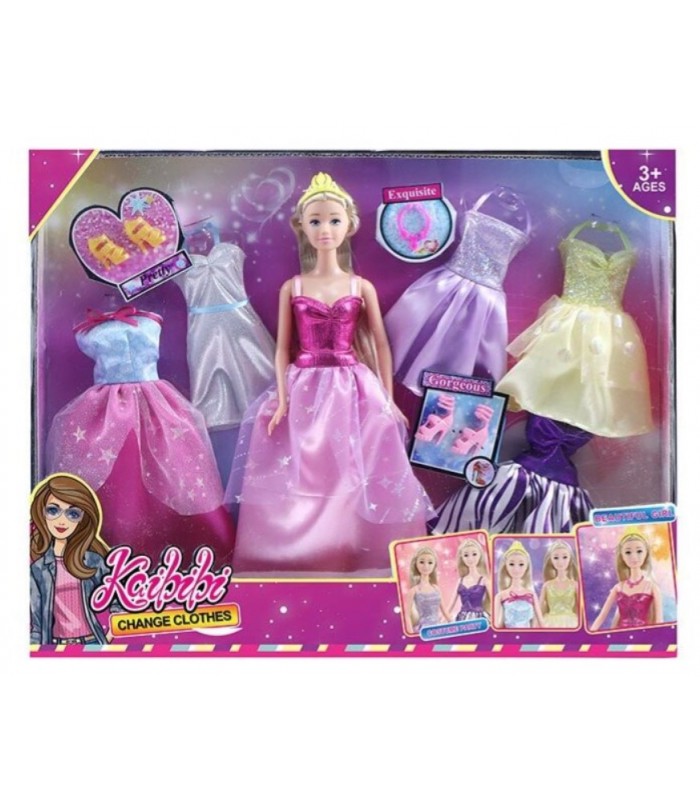 Кукла WG 288, высота 30 см, одежда, аксессуары, обувь, пакунок малюка