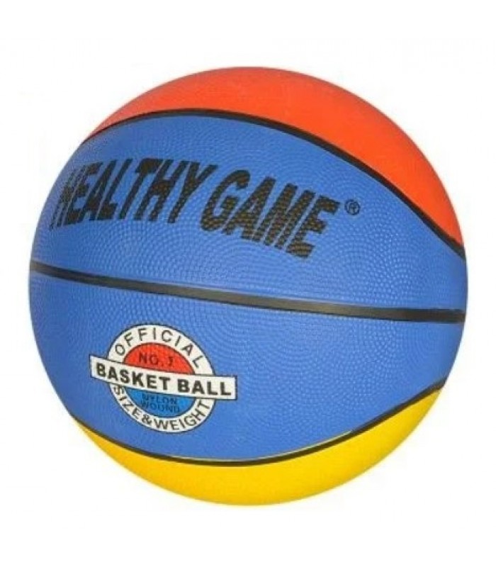 Мяч баскетбольный размер 7, резина, 8 панелей, рисунок-наклейка, 520 г, VA0002, для детей от 6 лет, Пакунок малюка