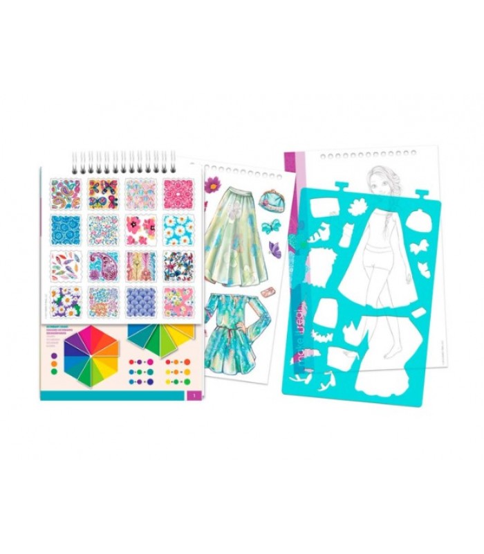 Блокнот с трафаретами Make it Real Цветочная фантазия (MR3202), пакунок малюка