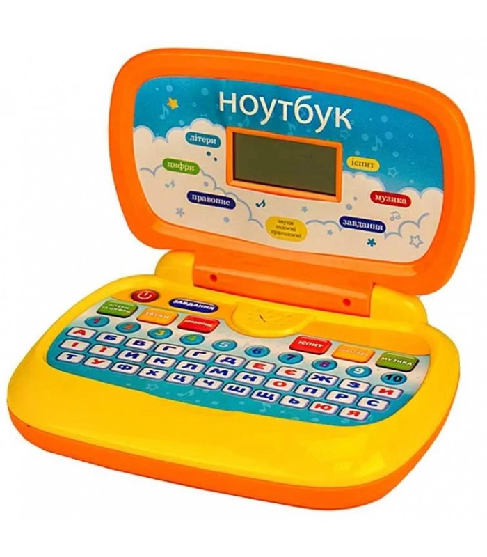 Ноутбук детский обучающий, украинский язык, 6 функций, PL-719-50, для детей от 5 лет, Интерактивная игрушка, Развивающая игрушка, Пакунок малюка