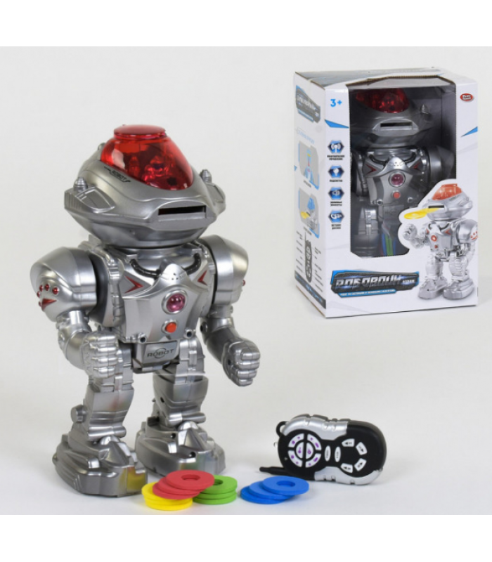 Робот на радиоуправлении, стреляет, с эффектами, 9896, для детей от 3 лет, Пакунок малюка
