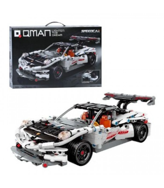 Конструктор Qman 91008 гонки, машина, 798где, в кор-ке, 52-34-6,5 см, пакунок малюка
