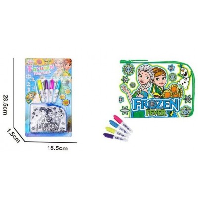 Набор для творчества -"Сумка раскраска" JX 20281 F, 4 маркера, на листе, пакунок малюка