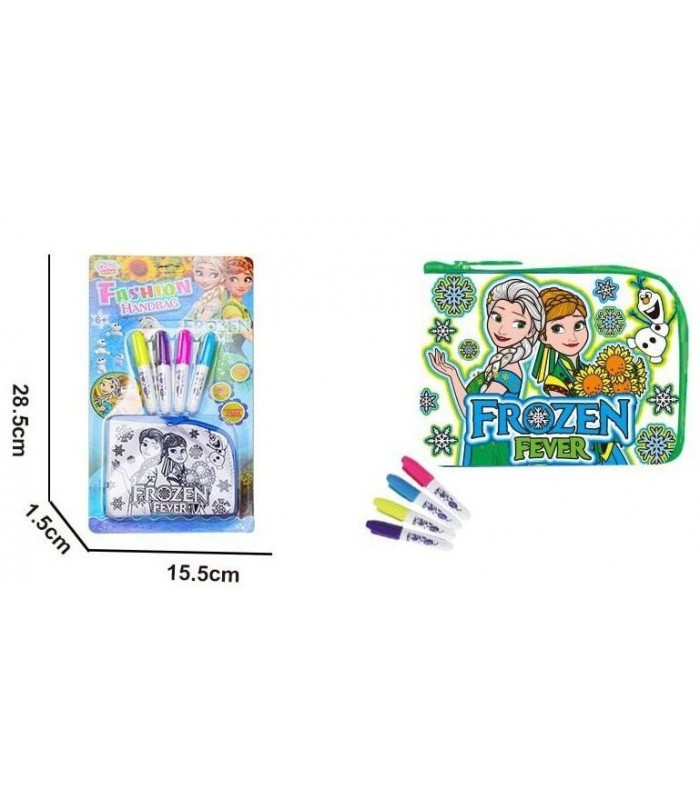 Набор для творчества -"Сумка раскраска" JX 20281 F, 4 маркера, на листе, пакунок малюка