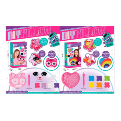 Набор для творчества KSY971-73 тканевая мозаика,подушка-сердце,цветная ткань,2 вида,корр.,19-30-8см, пакунок малюка