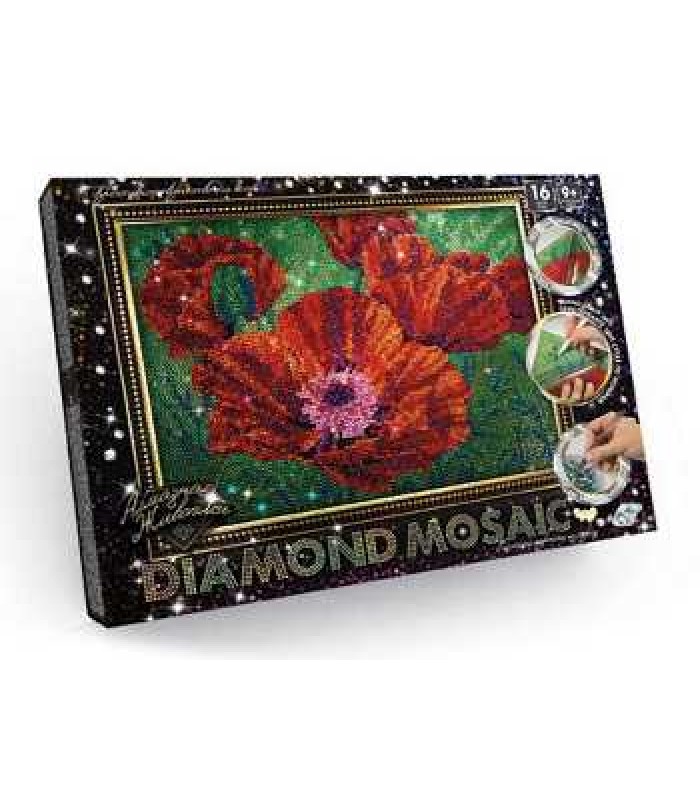Алмазная мозаика «Diamond mosaic», маленькая(DM-02-04) для детей от 6 лет, пакунок малюка