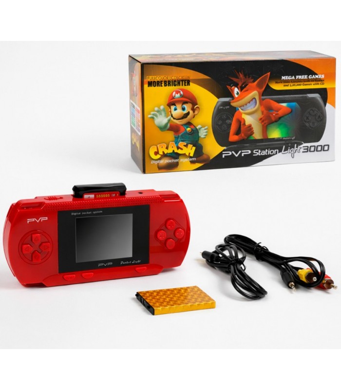 Игровая консоль C 77264, аккумулятор 3,7V, USB, AV-кабель, 2,7-дюймовый цветной экран, большая подборка игр, пакунок малюка
