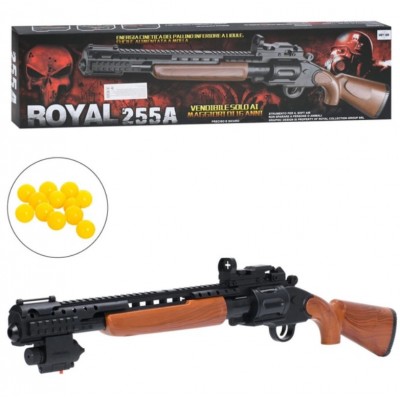 Детское игрушечное Ружье 255A 66 см, пластиковые шарики, лазер, пакунок малюка