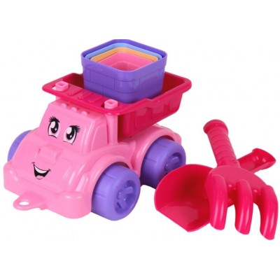 Игровой набор ТехноК для песка розовый (7051-1) (4823037607051-1) для детей от 3 лет, пакунок малюка