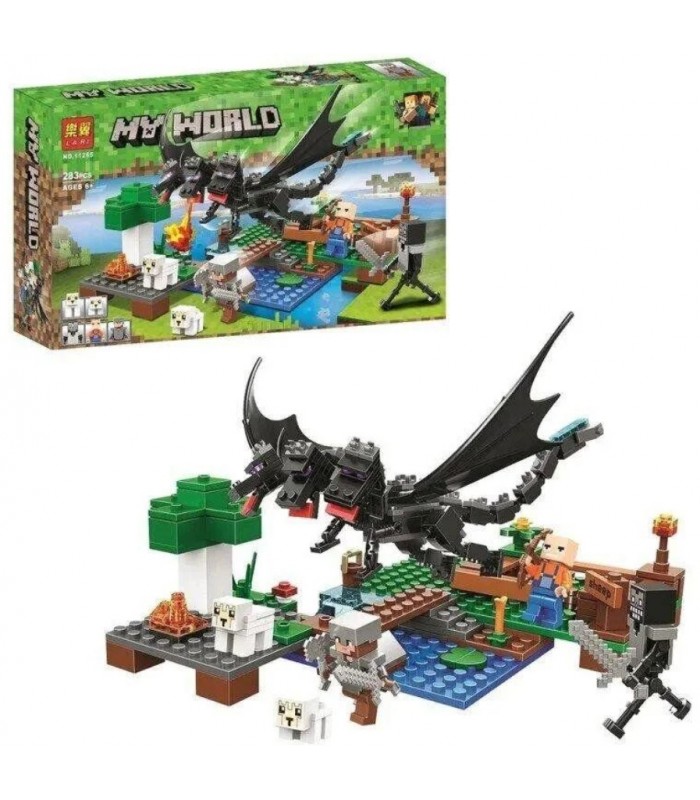 Конструктор аналог  Майнкрафт Нападение Черного Дракона, 283 детали, 11265