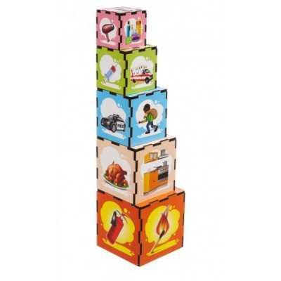 Деревянные Кубики - пирамидки "Формы" ПСД015, пакунок малюка, для детей от 2 лет