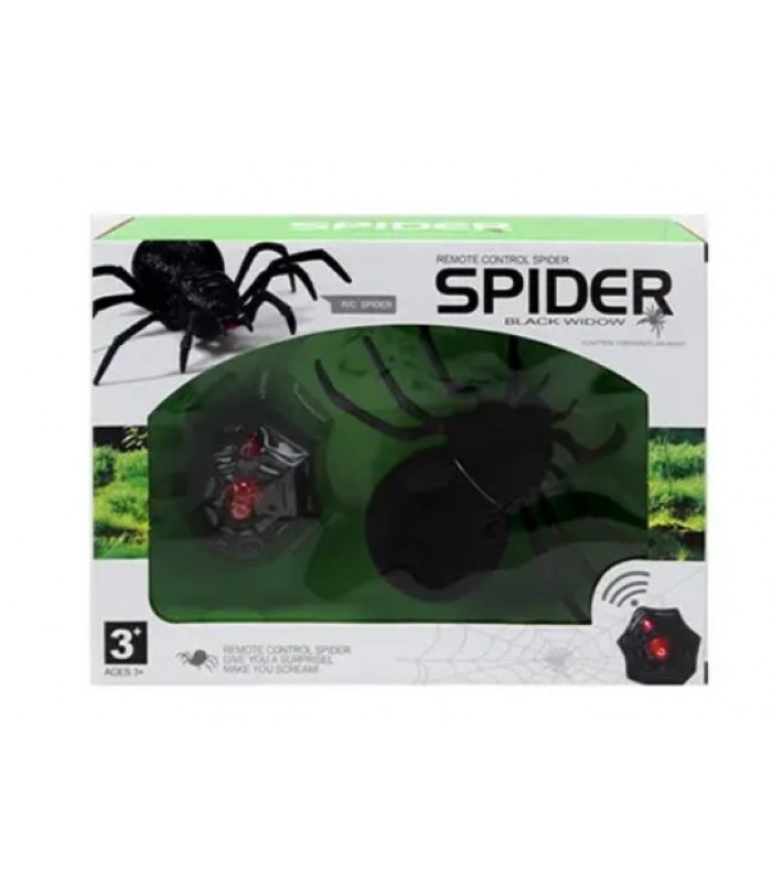 Паук на радиоуправлении Z2113 ходит, свет, на батарейке, в коробке 28-20-7см, в коробке, от 3 лет
