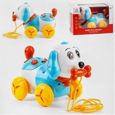 Музыкальная каталка YL 617 A, щенок, свет, звук, песни и слова на английском языке, в коробке, пакунок малюка