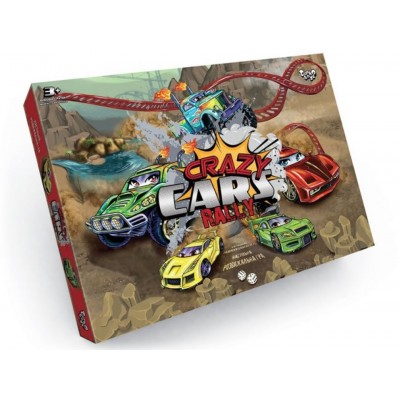 Настольная игра-ходилка Crasy Cars Rally, DTG93R, для детей от 3 лет, Пакунок малюка