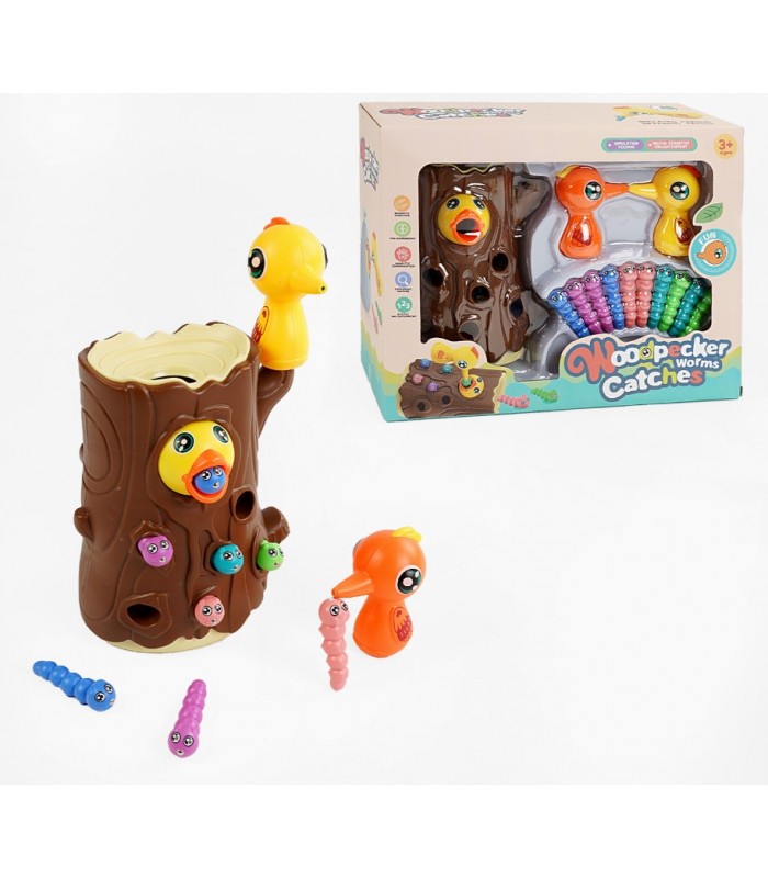 Магнитная игра BWN 004, дятлы, магнитные червячки, в коробке, пакунок малюка