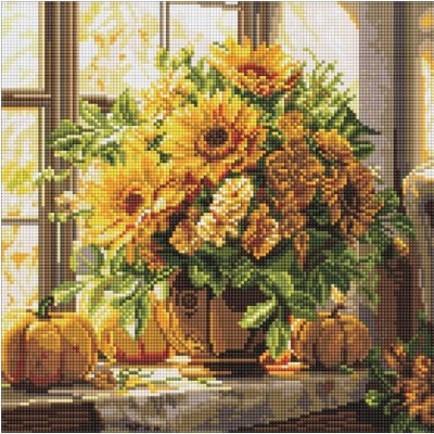 Алмазная мозаика - Там где солнце 40х40 см , круглые, на подрамнике, АМО-8343, пакунок малюка