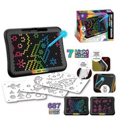 Досточка YM-117 (18шт) 23-18-4.5см, картки 3шт, ручка 2в1,світло 12 режимів, на бат-ці, пакунок малюка