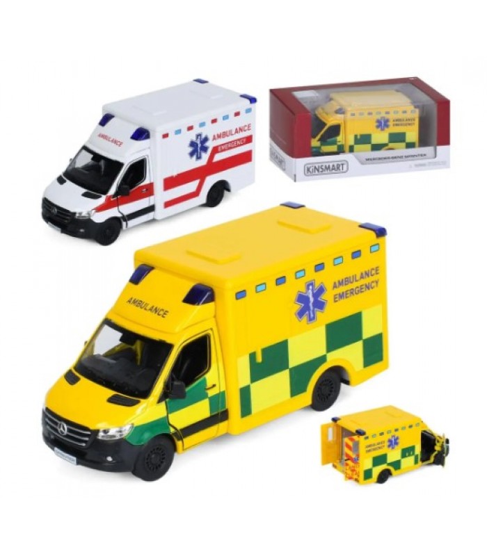 Транспорт спецслужб KT5477W металл, инерция,1:48,скорая помощь, отч.двери,резин.колеса2виды.корр, пакунок малюка