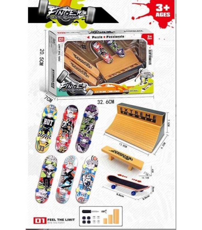 Пальчиковая игра ВВ 507 A/G,  2 скейтборды, запасные части, трамплины
