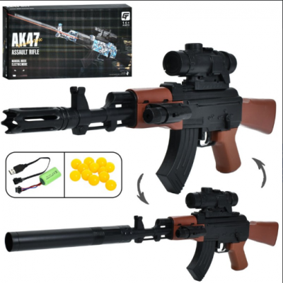 Автомат 2030-1A акум., пластиковые шары, лазер, USB, кор., 34,5-19-6 см