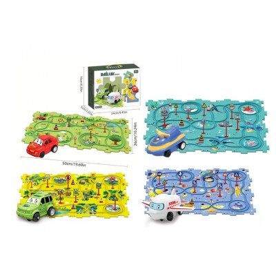 Дитяча іграшка Puzzle Racer Space (машинка та килимок пазл, 25 деталей), в ассортименте 4 вида, цена за 1 вид из тик тока