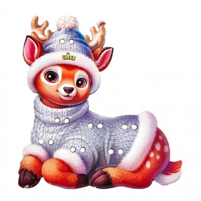 Деревянная игрушка-шнуровка "Олененка" (ПСД278) PSD278, 24 детали 20 заданий, пакунок малюка