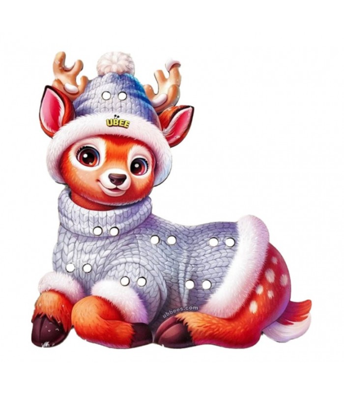 Деревянная игрушка-шнуровка "Олененка" (ПСД278) PSD278, 24 детали 20 заданий, пакунок малюка