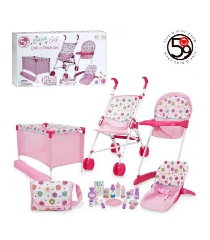 Игровой набор для кукол, коляска, манеж, стульчик T818034, пакунок малюка