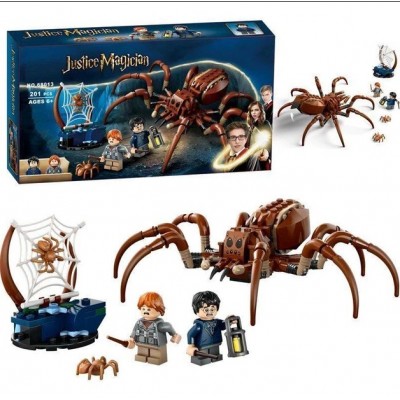 Детский конструктор Harry Potter 68013 «Логово Арагога в Запретном лесу» 201 деталь Конструтор Гарри Поттер с пауком, пакунок малюка